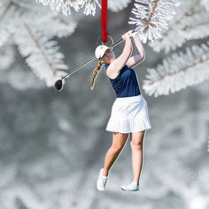 Custom Sporty Photo Ornament, Christmas Gift For Sport Lovers - Ornament - GoDuckee