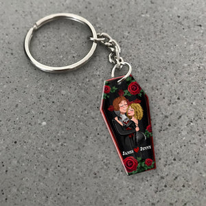 Couple, I Want To Suck Your Blood, Personalized Keychain, Halloween Gifts For Couple - Keychains - GoDuckee