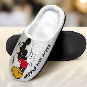 Couple, And They Lived Happily Ever After, Personalized Home Slippers, Christmas Gifts For Couple, 02QHQN191023, 211123 - Shoes - GoDuckee