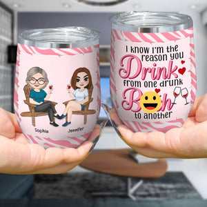 Funny Drunker Personalized Wine Tumbler Gift For Mom - Wine Tumbler - GoDuckee