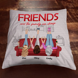 Friends Are The Family, Personalized Pillow, Gifts For Friends - Pillow - GoDuckee