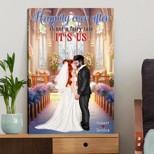 Happily Ever After Is Not A Fairy Tale-Personalized Canvas Print- Couple Gift - Poster & Canvas - GoDuckee