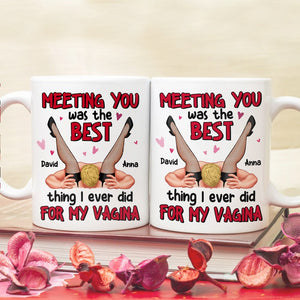 Meeting You Was The Best Thing I Ever Did Personalized Coffee Mug, Couple Gift - Coffee Mug - GoDuckee