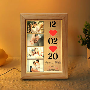 Couple, Love Story is Beautiful, Personalized Picture Frame Light Box, Valentine Gift, Couple Gift - - GoDuckee