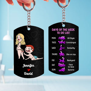 Couple, Weekly Tasks for Happy Couples, Personalized Keychain, Couple Gifts - Keychains - GoDuckee