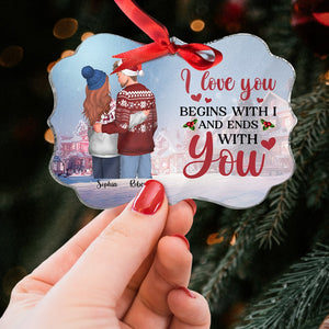 Couple, I Love You, Personalized Acrylic Ornament, Christmas Gifts For Couple - Ornament - GoDuckee