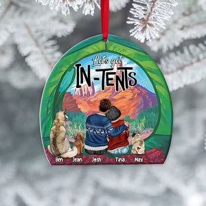 Camping Couple, Let's Get In-tents, Personalized Ornament, Christmas Gifts For Couple - Ornament - GoDuckee