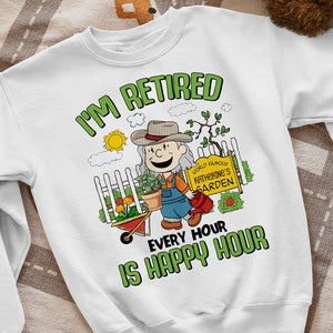 Personalized Gifts For Gardening Lovers Shirt 04qhtn160125hg I'm Retired Every Hour Is Happy Hour - Shirts - GoDuckee