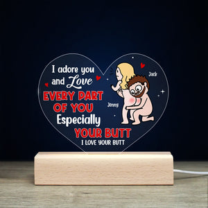 Couple, I Love Your Butt, Personalized Led Light, Gift For Couple - Led Night Light - GoDuckee