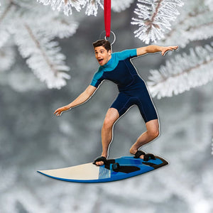 Personalized Custom Photo Ornament, Christmas Gift For Surfing Lovers, 07PGPO031023 - Ornament - GoDuckee