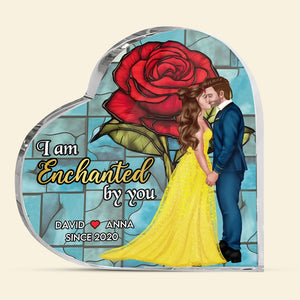 Personalized Gifts For Couple Heart Plaque I Am Enchanted By You 03HTPU060224PA - Shaped Plaques - GoDuckee