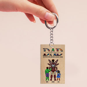 Father, Best Dad Ever, Personalized Keychain, Gifts For Dad, 04NAHN300523TM - Keychains - GoDuckee