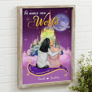 Couple, A Whole New World For You And Me, Personalized Poster, Couple Gifts, 01DNPO140623TM - Poster & Canvas - GoDuckee