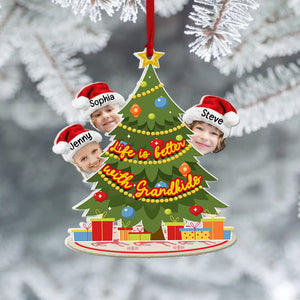Custom Grandkids Photo, Personalized Ornament, Christmas Tree, Christmas Gifts For Grandparents, 02PGPO070923 - Ornament - GoDuckee