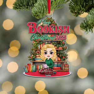 Reader, A Very Bookish Christmas, Personalized Ornament, Christmas Gift For Book Lovers, 02PGPH051023HH - Ornament - GoDuckee