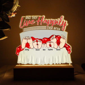 And They Live Happily Ever After-Personalized 3D Led Light- Family Gift - Led Night Light - GoDuckee