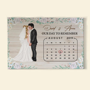 Personalized Gift For Couple Canvas Print Our Day To Remember 02QHPU040124PA - Poster & Canvas - GoDuckee
