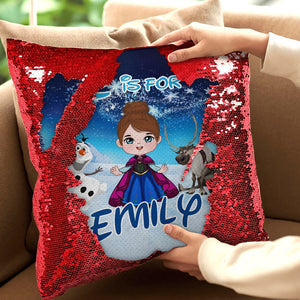 Kids, Personalized Square Glitter Pillow, Gift For Kid, 03NAPO271223HA - Pillow - GoDuckee