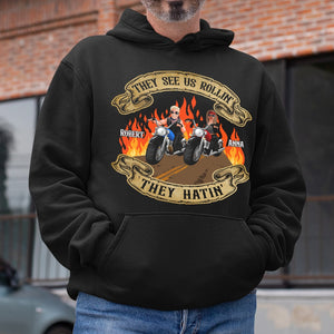 They See Us Rollin, Personalized Shirt, Valentine Gifts, Gifts For Couples, 04TOPO291123DA - Shirts - GoDuckee
