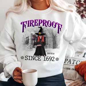 Fireproof Since 1692- Personalized Shirt- Gift For Halloween- Witch Shirt - Shirts - GoDuckee