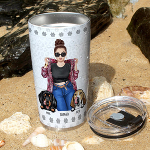 I Would Fight A Bear For You Personalized Dog Mom Tumbler - Gift For Mom, Gift For Dog Lover - Tumbler Cup - GoDuckee