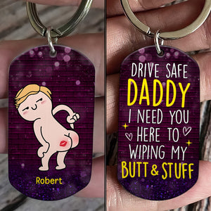 Couple, I Need You Here To Wiping My Butt And Stuff, Personalized Keychain, Couple Gifts - Keychains - GoDuckee