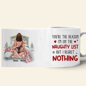 I'm On The Naughty List Personalized Coffee Mug, Couple Gift - Coffee Mug - GoDuckee