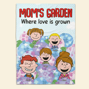 Personalized Gifts For Mom Blanket 04totn030125hh Mom's Garden Where Love Is Grown - Blanket - GoDuckee