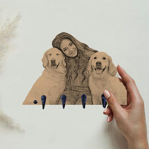 Custom Photo Gift For Family Wooden Key Hanger 10ACXX200824 - - GoDuckee