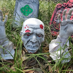 Halloween Yard Decorations, Scary Plastic Hands and Skull 02ACXX081024 - - GoDuckee