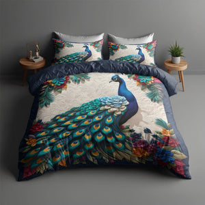 Personalized Gifts For Peacock Quilt Bed Set 04huti210125 - Blanket - GoDuckee