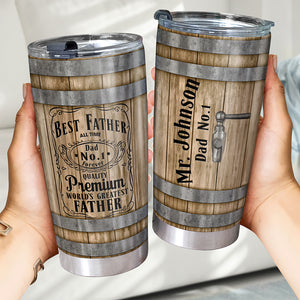 Personalized Gifts For Dad Tumbler, Whiskey & Bourbon Barrel 032qhqn210325 - Tumbler Cup - GoDuckee