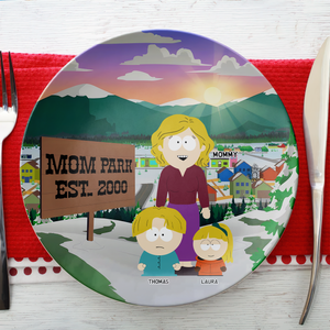Personalized Gift For Mom Ceramic Round Plate, Mom Park 02TGPU010425HG - Ceramic Round Plate - GoDuckee