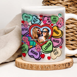Custom Photo Gifts For Couple 3D Inflated Coffee Mug Miss You My Love - Coffee Mugs - GoDuckee
