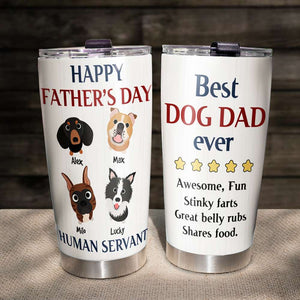 Best Dog Dad Ever Personalized Tumbler, Gift For Dog Lovers - Tumbler Cup - GoDuckee