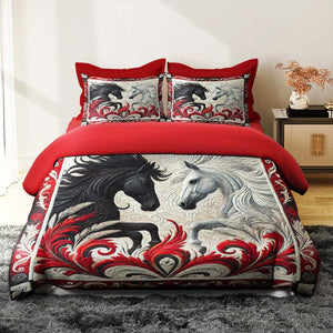 Personalized Horse Couple Quilt Bedding Set Special Line 02xqtn150125 - Blanket - GoDuckee
