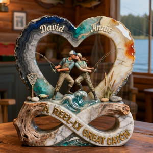 Fishing Couple Great Catch Acrylic Plaque - Personalized Gift For Fishing Couple 03QHLU160126 - Shaped Plaques - GoDuckee