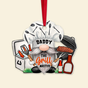 Daddy - The Grill Master, Personalized Grill Gnome Acrylic Ornament, Christmas Gift For Family - Ornament - GoDuckee
