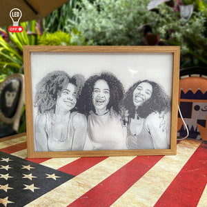 Gift For Besties - Friends, Personalized Light Picture Frame - Poster & Canvas - GoDuckee