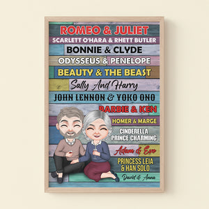 Personalized Gifts For Couple Canvas Print Elderly Couple - Poster & Canvas - GoDuckee