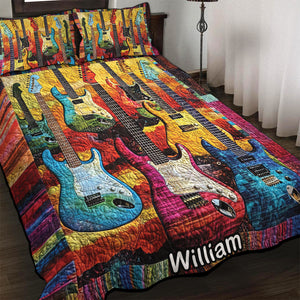 Personalized Gifts For Guitar Lovers Quilt Bedding Set Special Line 06QNQN301224 - Blanket - GoDuckee