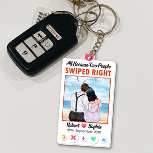 Romantic Couple, Love You Forever, Personalized Keychain, Gifts For Couple - Keychains - GoDuckee