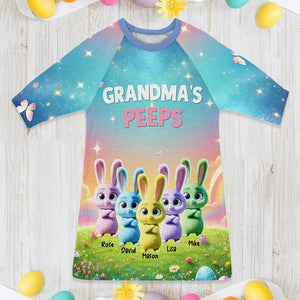Personalized Gifts For Grandma Raglan Dress, Easter Day Bunny Peeps 01TGMH110325 - AOP Products - GoDuckee
