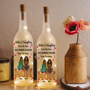 Personalized Gifts For Mom Bottle Lamp Mother And Daughters 01TOMH140225HH - Bottle Lamp - GoDuckee
