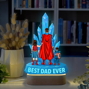 Super Dad LED Light Personalized Gifts For Dad 052OHDT190425PA - Led Night Light - GoDuckee