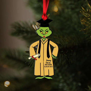 Gift For Graduation, Personalized Ornament, Graduation Gown Green Monster Ornament, Christmas Gift 03OHHN280923 - Ornament - GoDuckee