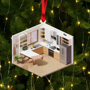 Gift For Chefs, Personalized Acrylic Ornament, Kitchen Custom Name Ornament, Christmas Gift - Ornament - GoDuckee