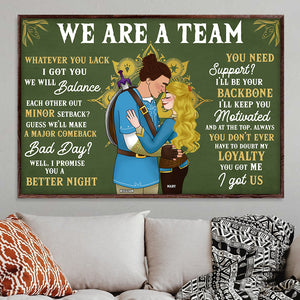 Personalized Gifts For Couple Canvas Print We Are A Team 06XQQN051224HG - Poster & Canvas - GoDuckee