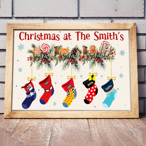 Family Socks 05natn281023 Personalized Canvas Print - Poster & Canvas - GoDuckee