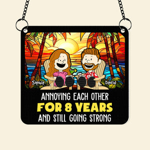 Personalized Gifts For Couple Lover Suncatcher Beach Summer 01XQDT110125PA - Ornament - GoDuckee